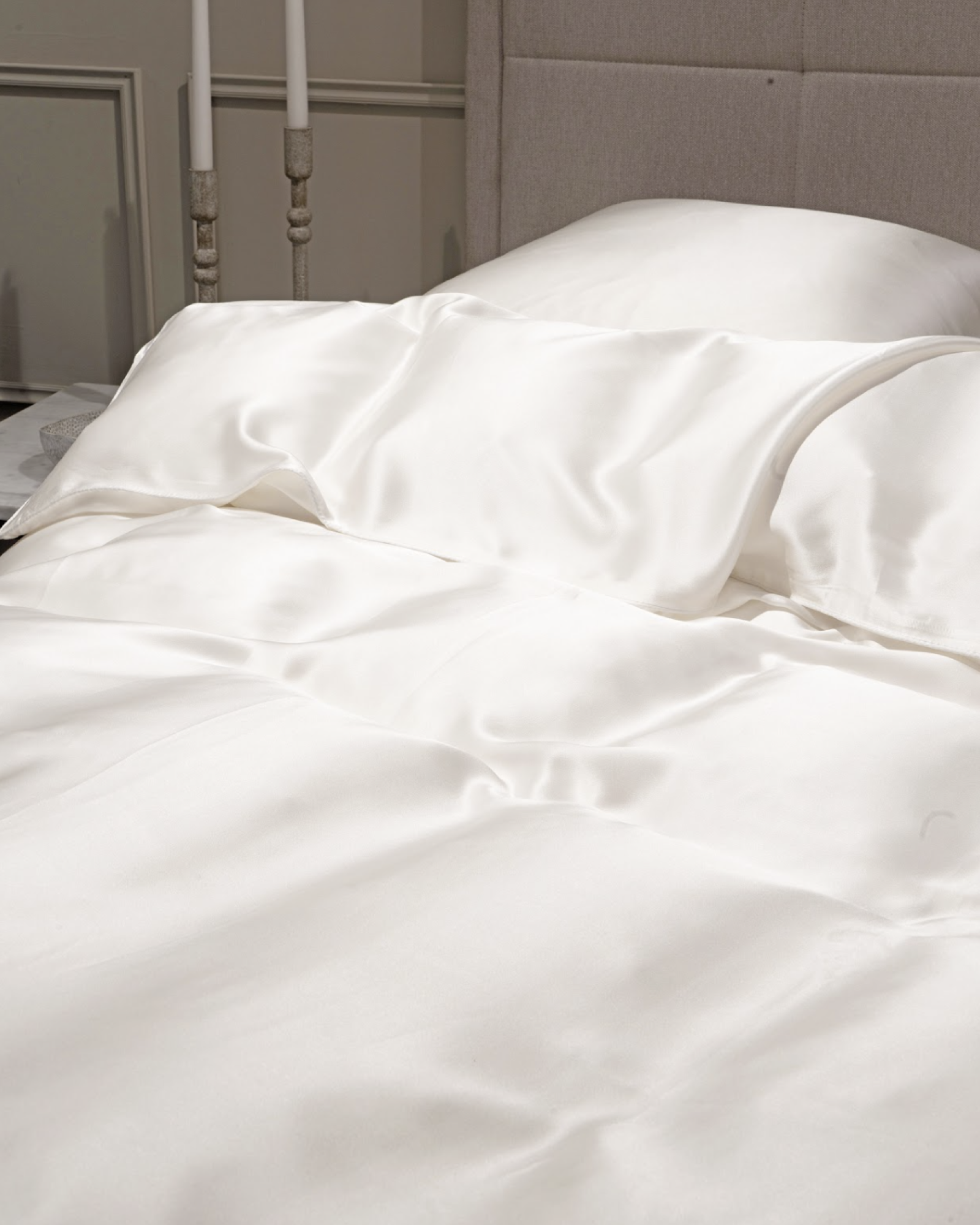 Hvidt Sengetøj Butterfly Silk of Copenhagen