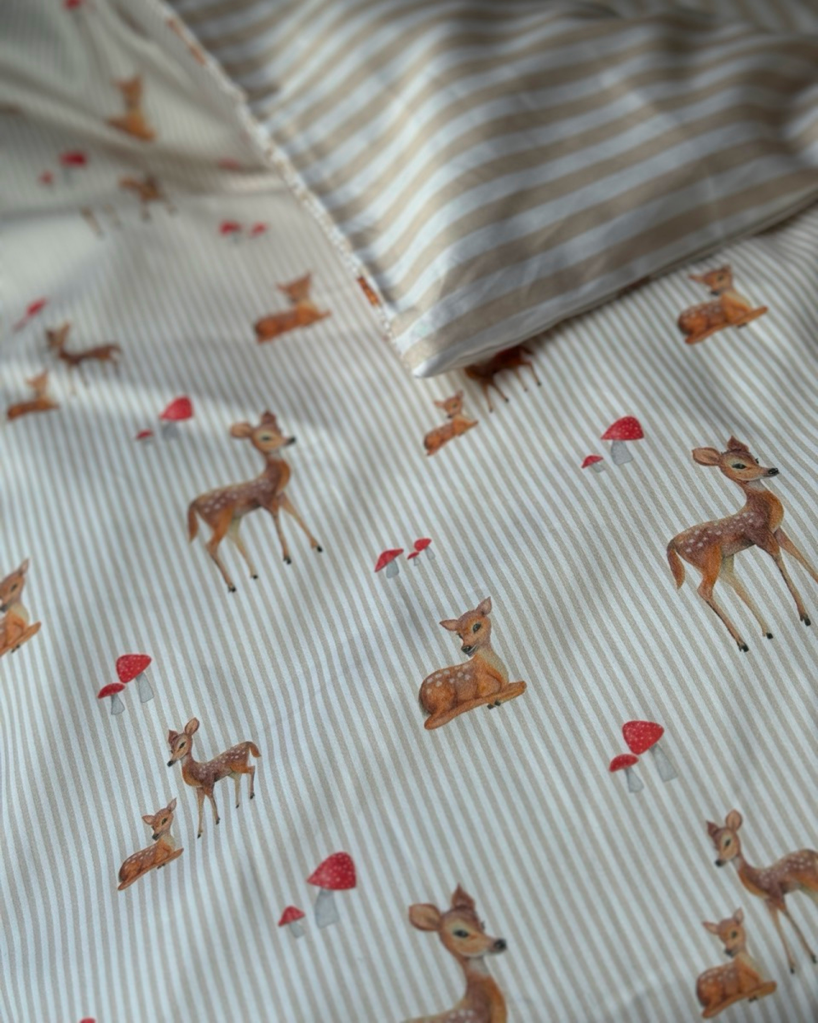 Beige BAMBI sengetøj