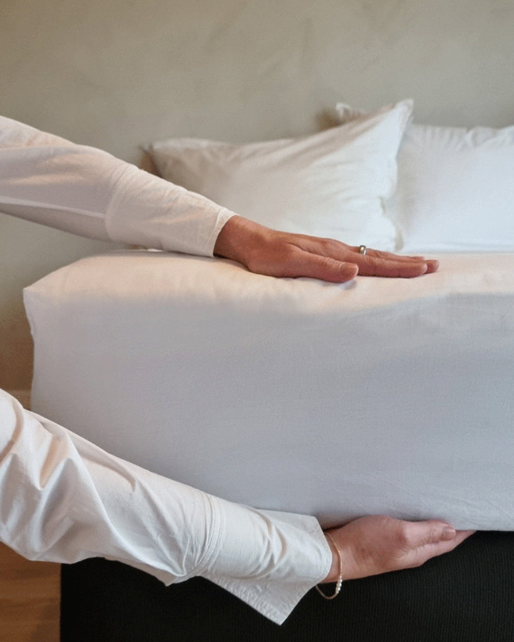 Hvidt Percale Faconlagen