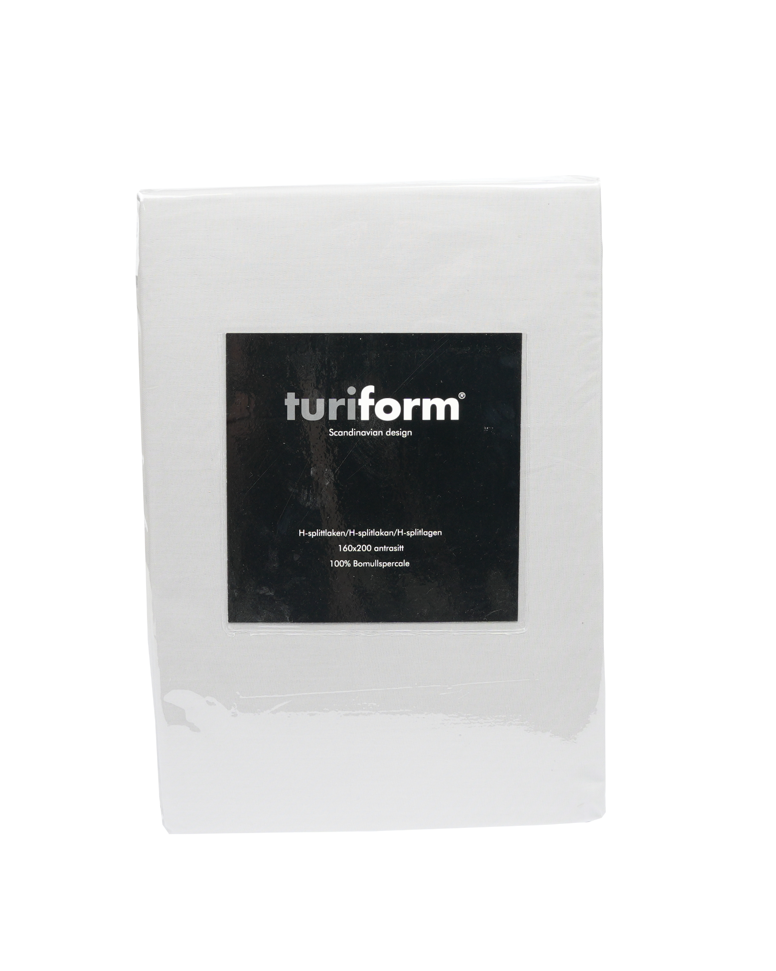 Gråt Percale Kuvertlagen H-split 65 cm