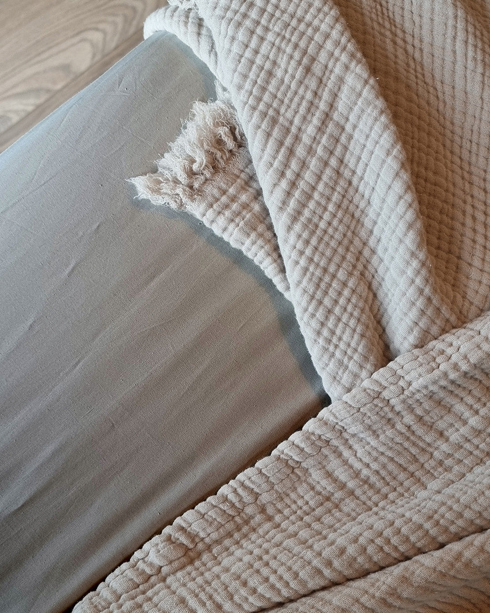 Gråt Percale Kuvertlagen
