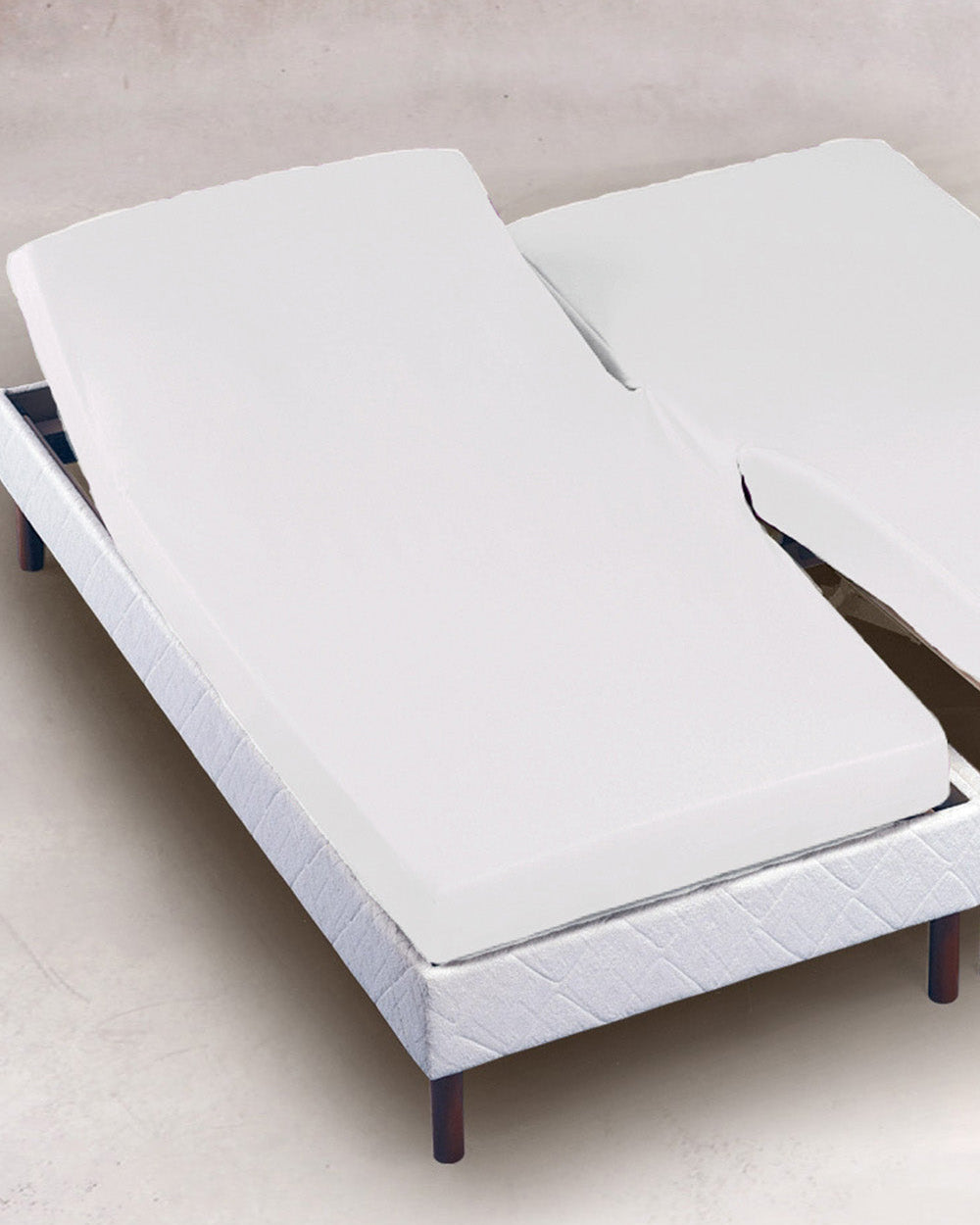 Hvidt Percale Kuvertlagen H-split 65 cm