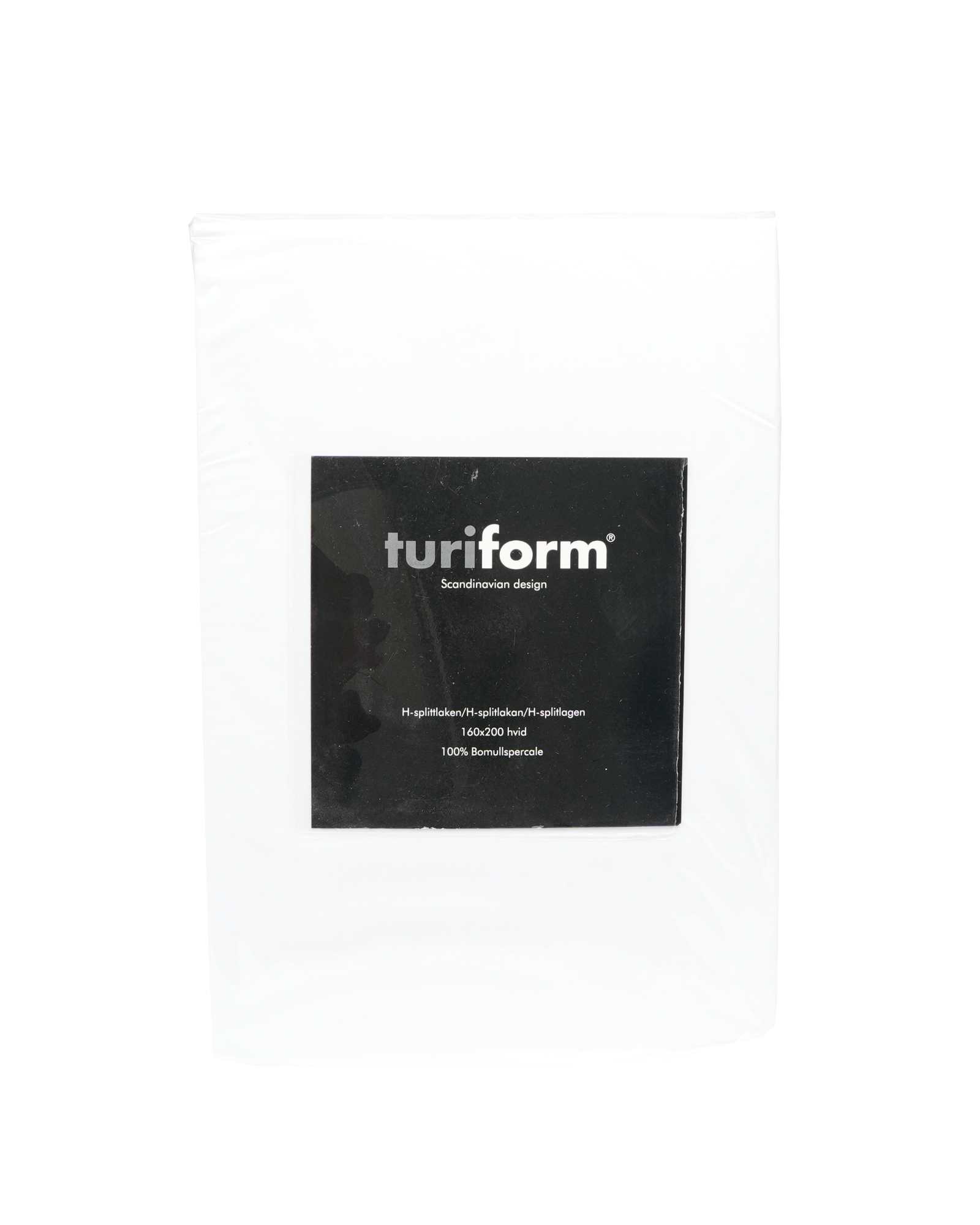 Hvidt Percale Kuvertlagen H-split 65 cm